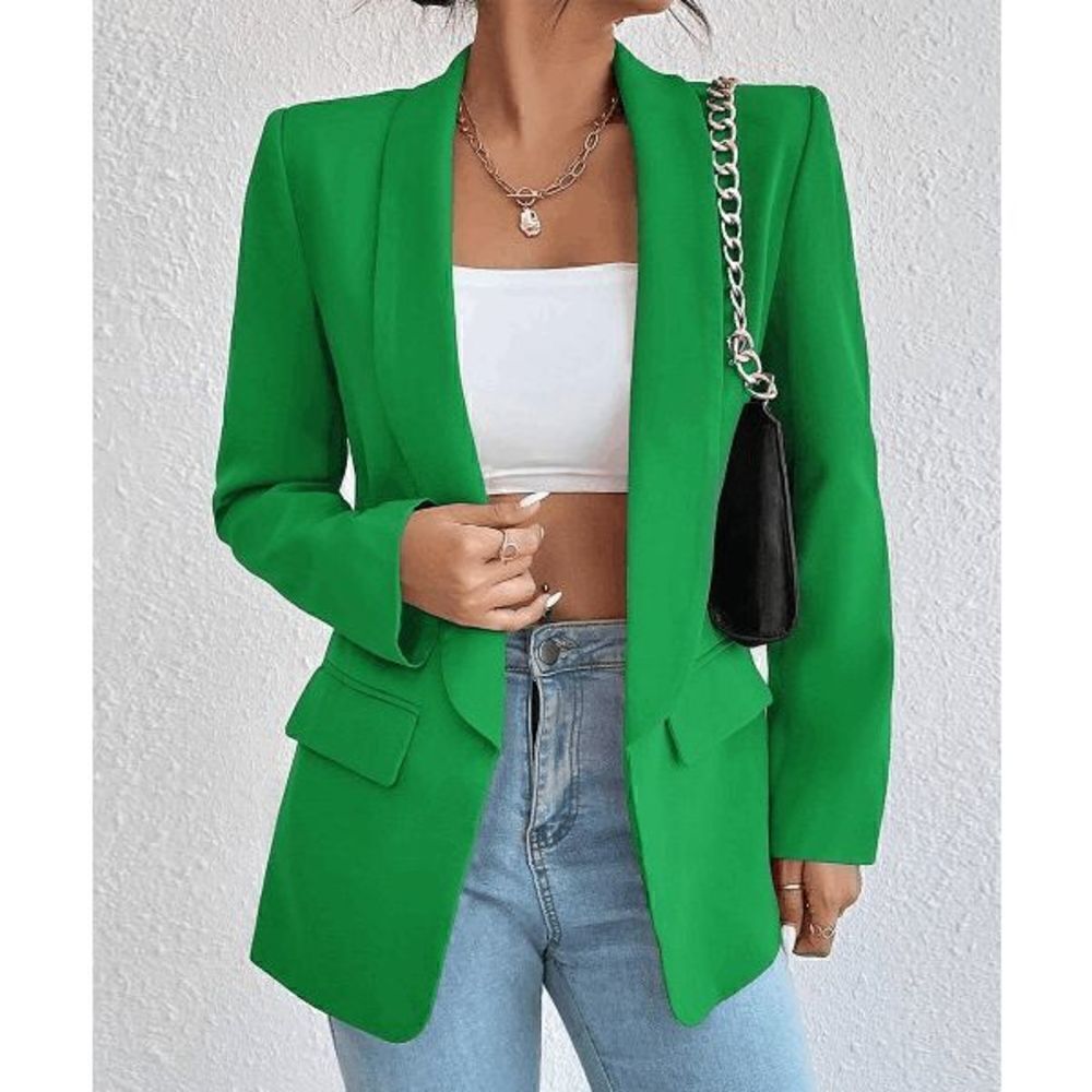 Z Avenue | Green Shawl Lapel Blazer XL